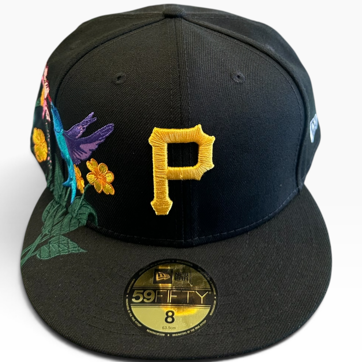 Pittsburgh Pirates Black/Yellow New Era 59FIFTY fitted hat - side view