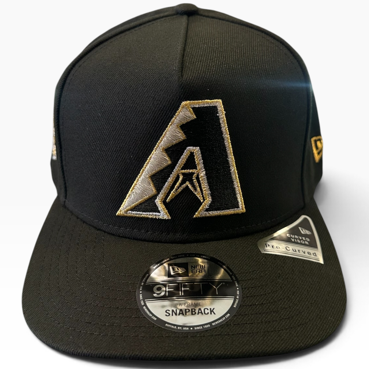 Arizona Diamondbacks Black & Gold New Era 9FIFTY A-Frame snapback hat - side view