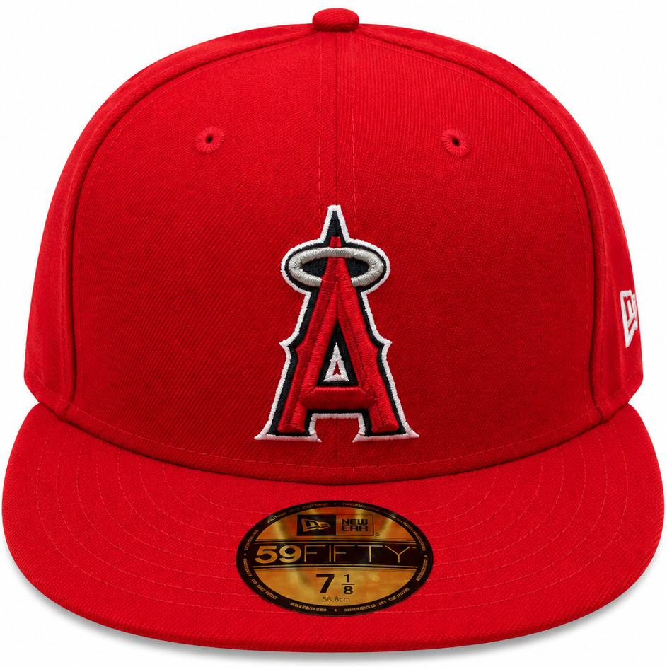 Los Angeles Angels Red New Era 59FIFTY fitted hat - front view