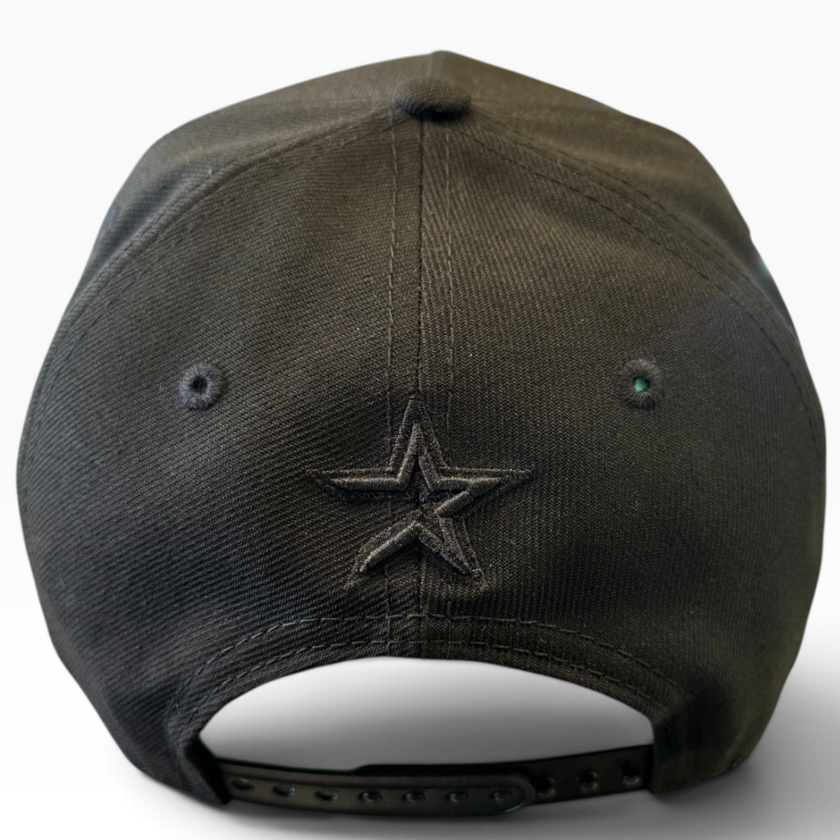 Houston Astros Rose Black New Era 9FORTY A-Frame adjustable hat - front view