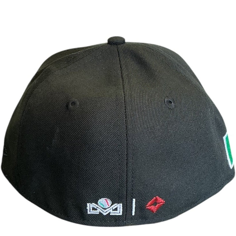 Mexico Baseball black Mexican flag New Era 59FIFTY fitted hat - side view