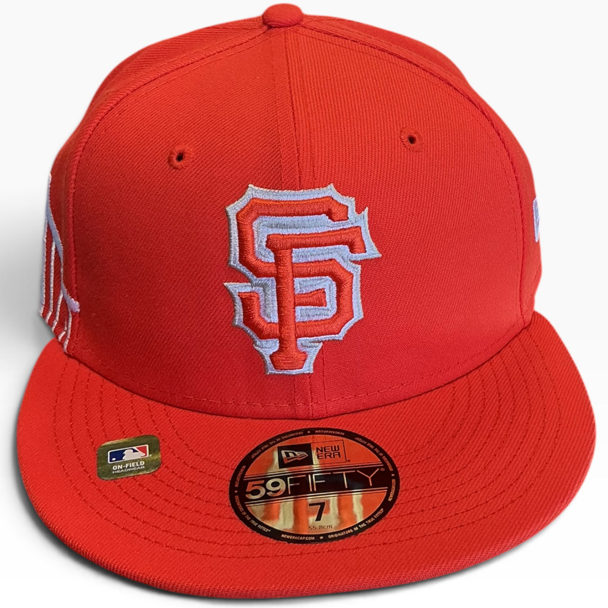 San Francisco Giants orange Logo Side Patch New Era 59FIFTY fitted hat - side view