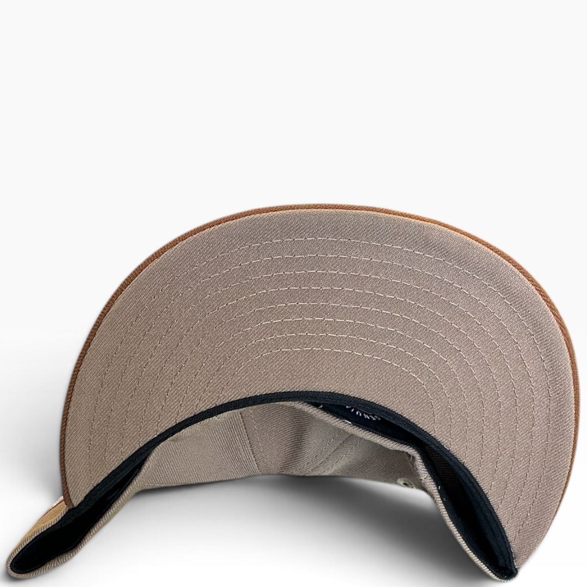 Los Angeles Dodgers Tan & Brown New Era 59FIFTY fitted hat - back view
