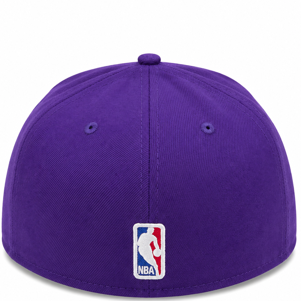 Los Angeles Lakers purple paisley New Era 59FIFTY fitted hat - front view