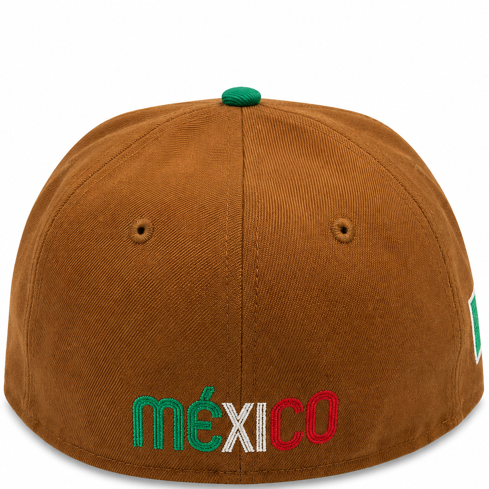 Mexico Brown / Black New Era 59FIFTY fitted hat - front view