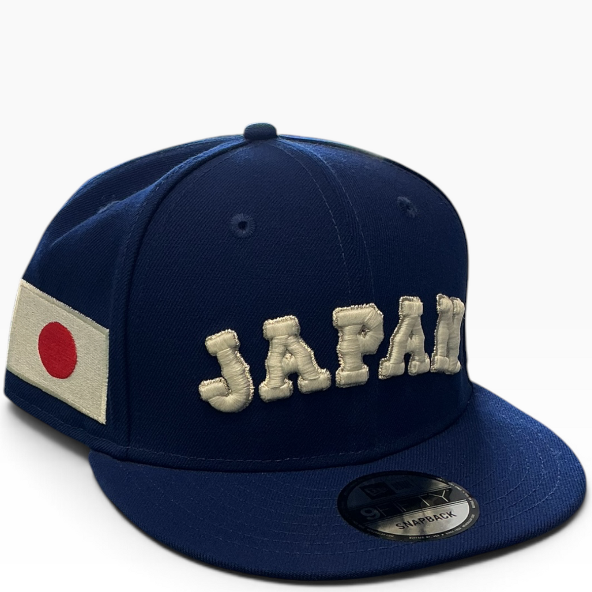 New Era Japan navy blue 9FIFTY snapback hat - front view