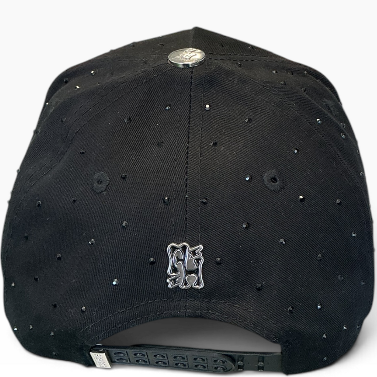 LA Bones snapback with flame brim - side view