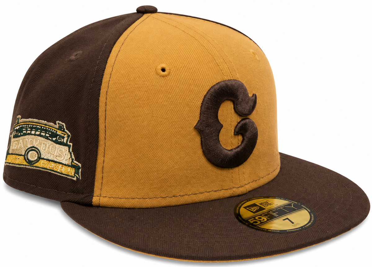 G Logo Polo Grounds Brown / Gold New Era 59FIFTY fitted hat - back view