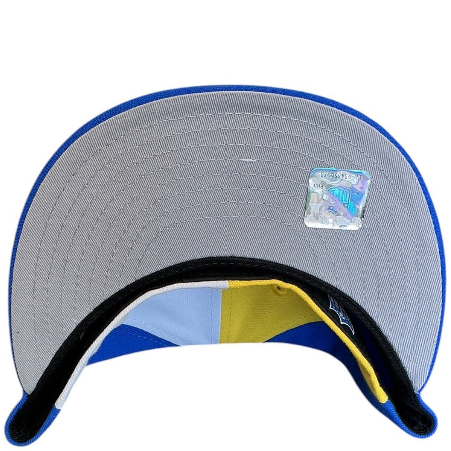 Los Angeles Rams Blue, Yellow & White Split Panel New Era 59FIFTY fitted hat - side view