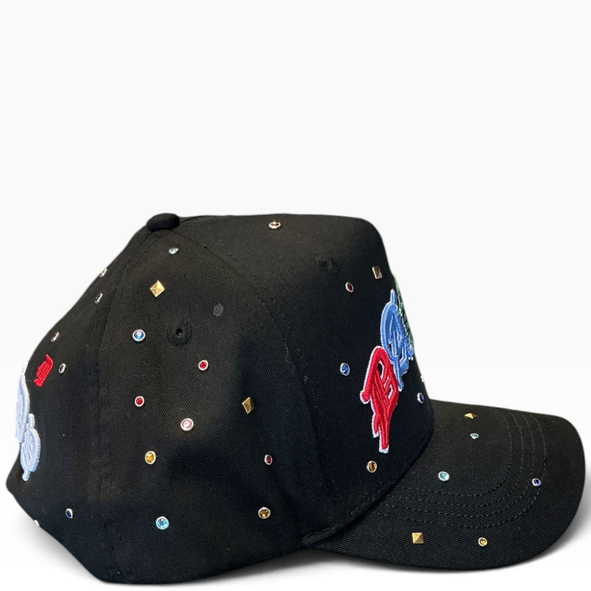 Dandy multicolor rhinestone snapback - alternate angle
