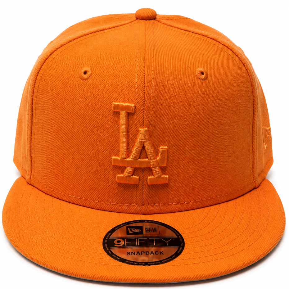 Orange Dodgers tonal LA snapback - alternate view
