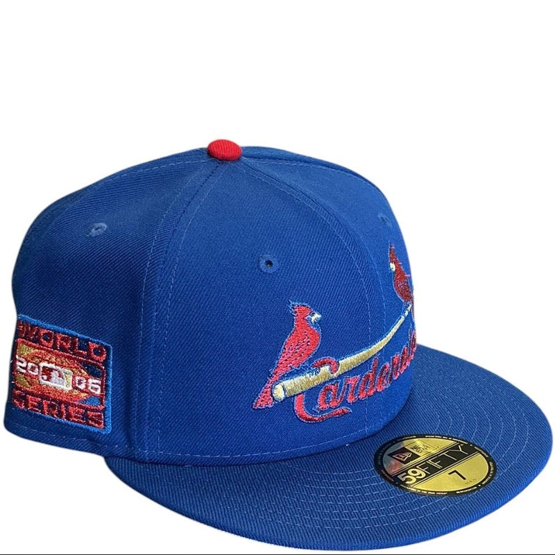St. Louis Cardinals royal blue New Era 59FIFTY fitted hat - side view