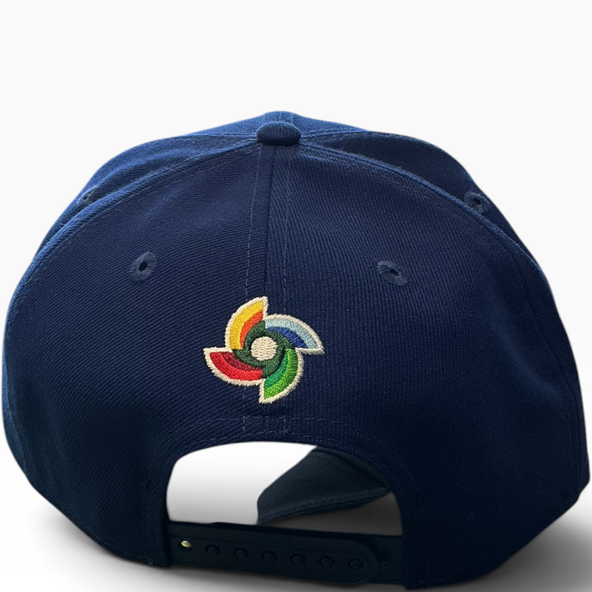 Mexico navy snapback with baseball emblem - back view