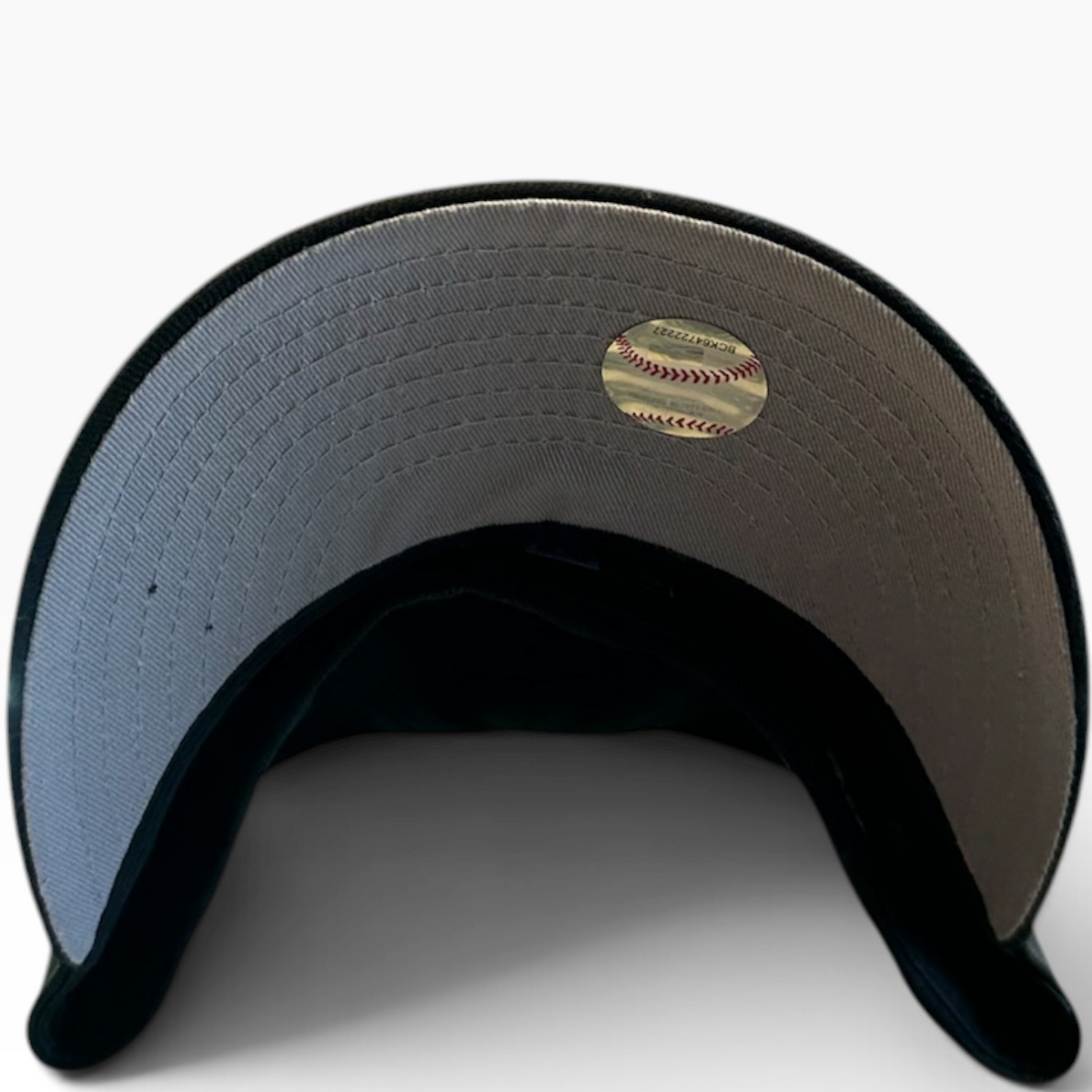 Texas Rangers Blackout New Era 59FIFTY fitted hat - side view