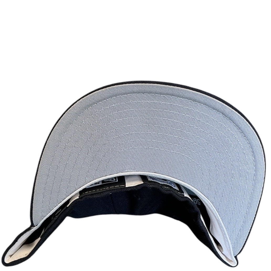 Chicago Cubs Black & Royal Blue New Era 59FIFTY fitted hat - front view