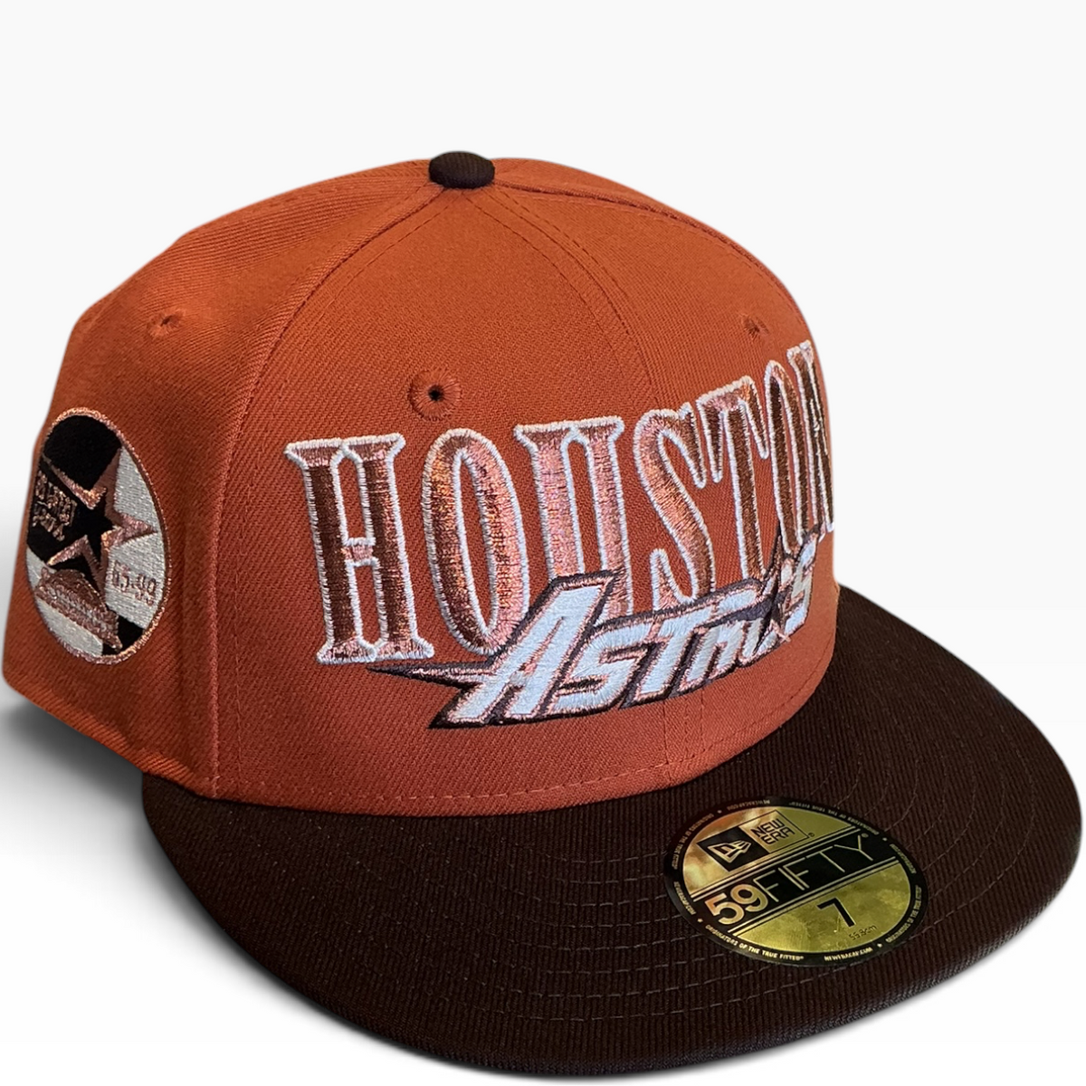 Houston Astros Burnt Orange/Brown New Era 59FIFTY fitted hat - front view