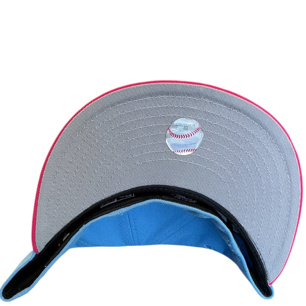 San Francisco Giants Light Blue & Pink Mexico New Era 59FIFTY fitted hat - side view