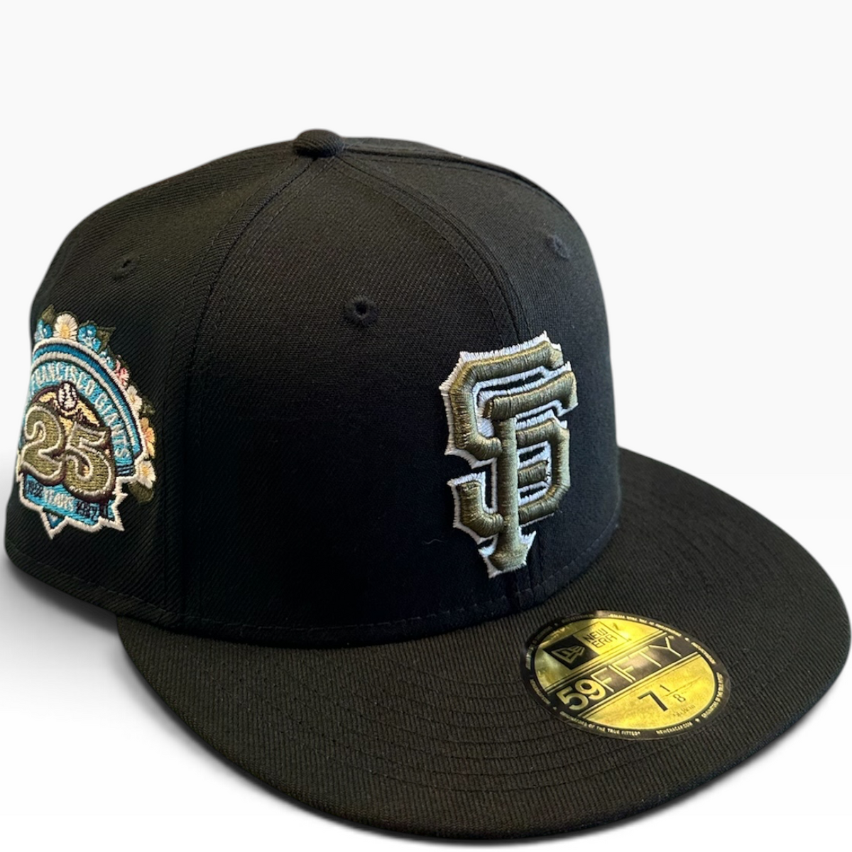 San Francisco Giants Black/Olive New Era 59FIFTY fitted hat - back view