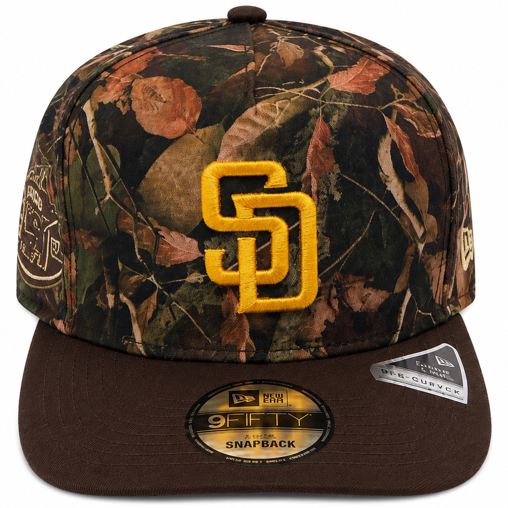 San Diego Padres camo New Era 9FIFTY A-Frame snapback hat - back view