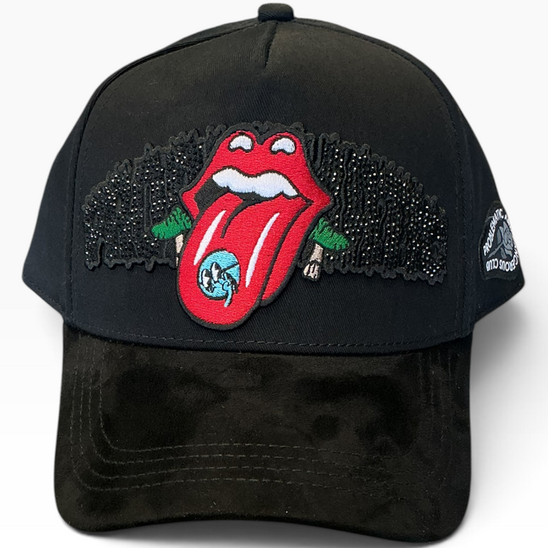 Tongue and roses hat - back view