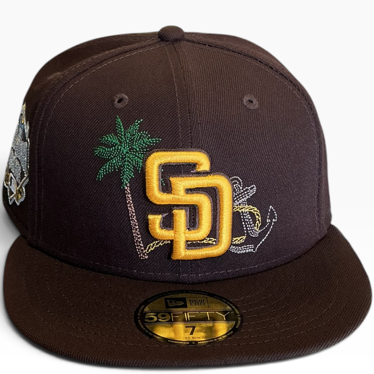San Diego Padres Brown New Era 59FIFTY fitted hat - side view