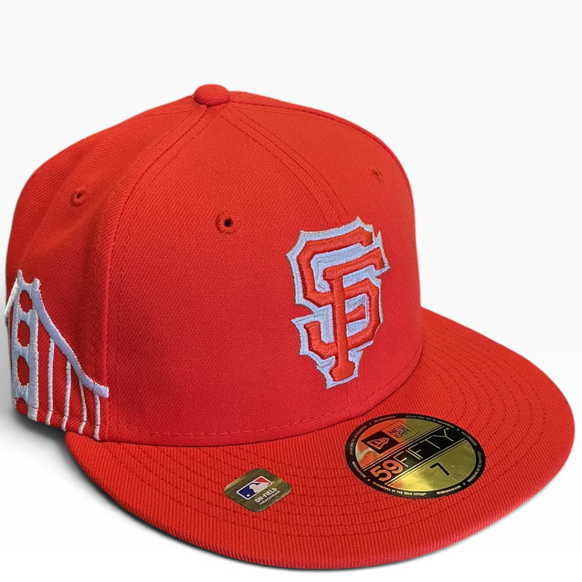 San Francisco Giants orange Logo Side Patch New Era 59FIFTY fitted hat - front view