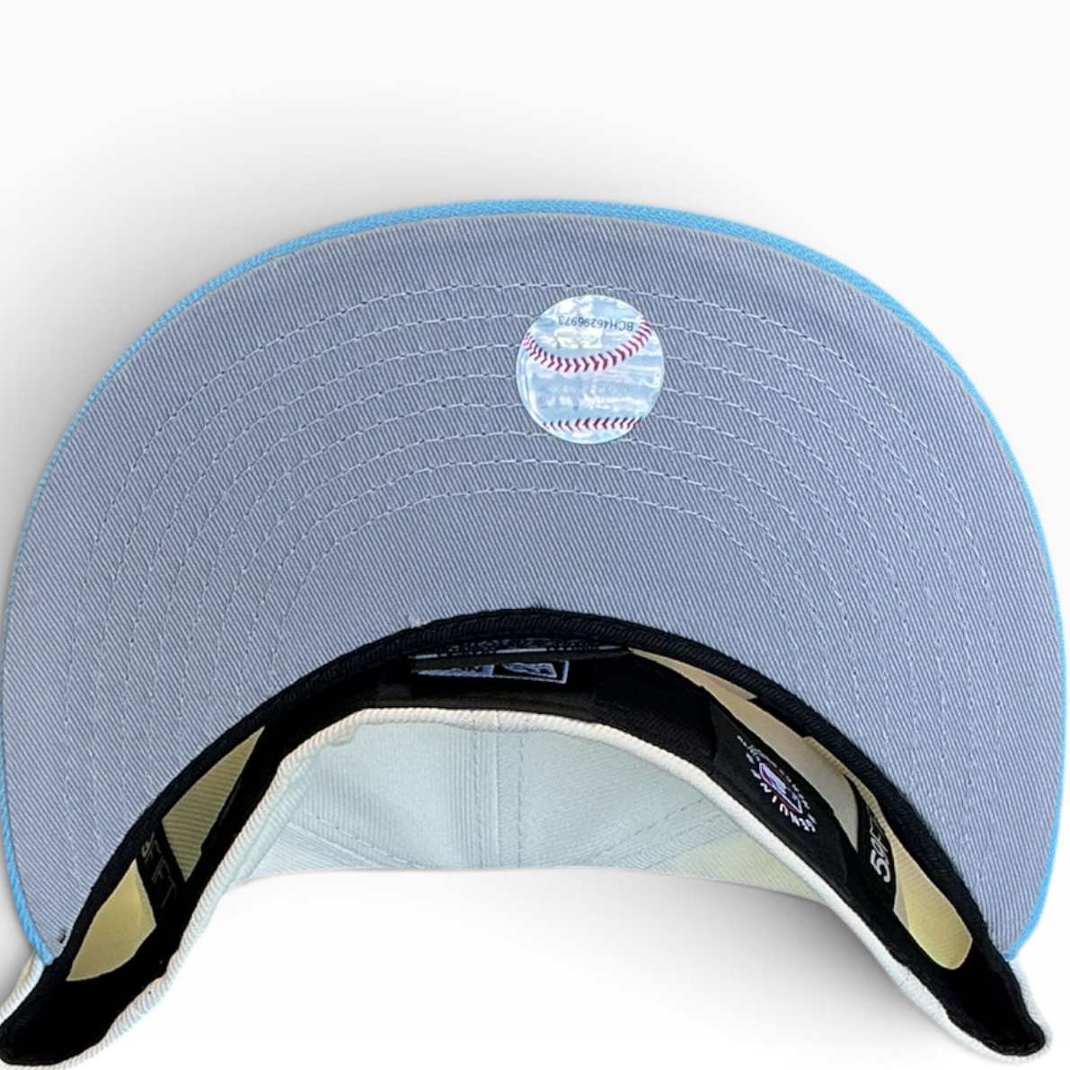 San Francisco Giants Cream & Sky Blue New Era 59FIFTY fitted hat - side view