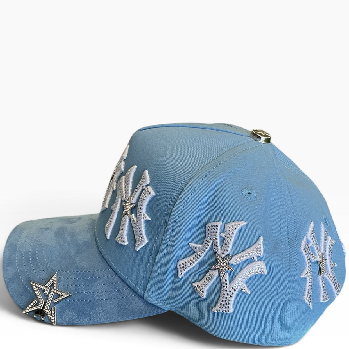 NY baby blue star hat - alternate angle