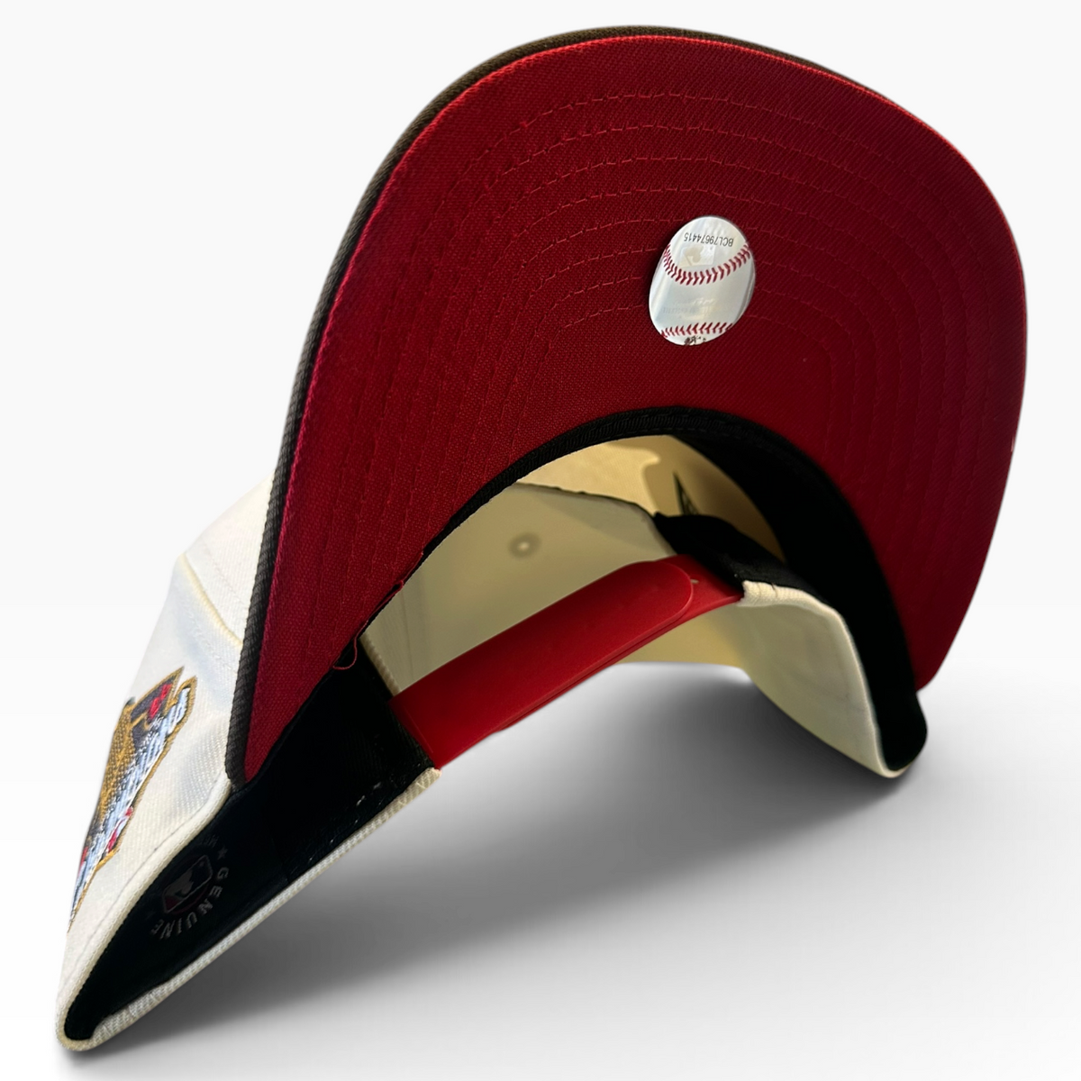 Los Angeles Dodgers cream and brown New Era 9FIFTY A-Frame snapback hat - front view