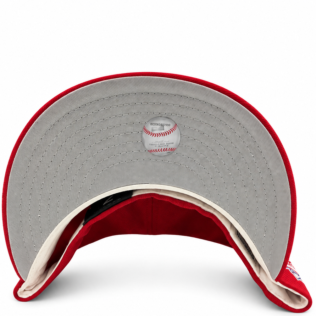 Cincinnati Reds Red New Era 59FIFTY fitted hat - back view