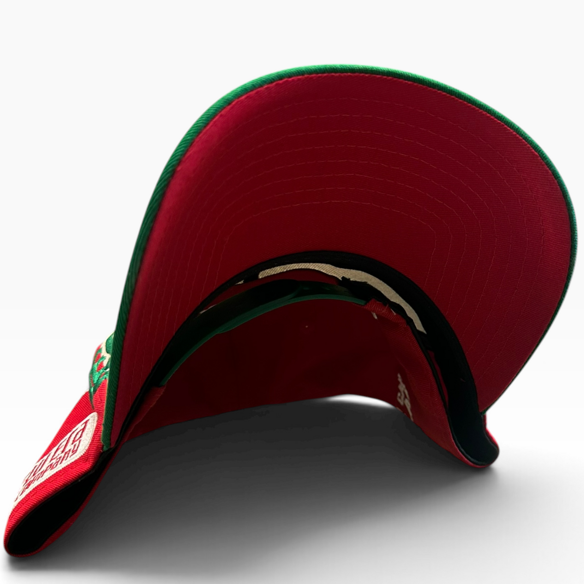Mexico cream green and red New Era 9FORTY A-Frame adjustable hat - detail view