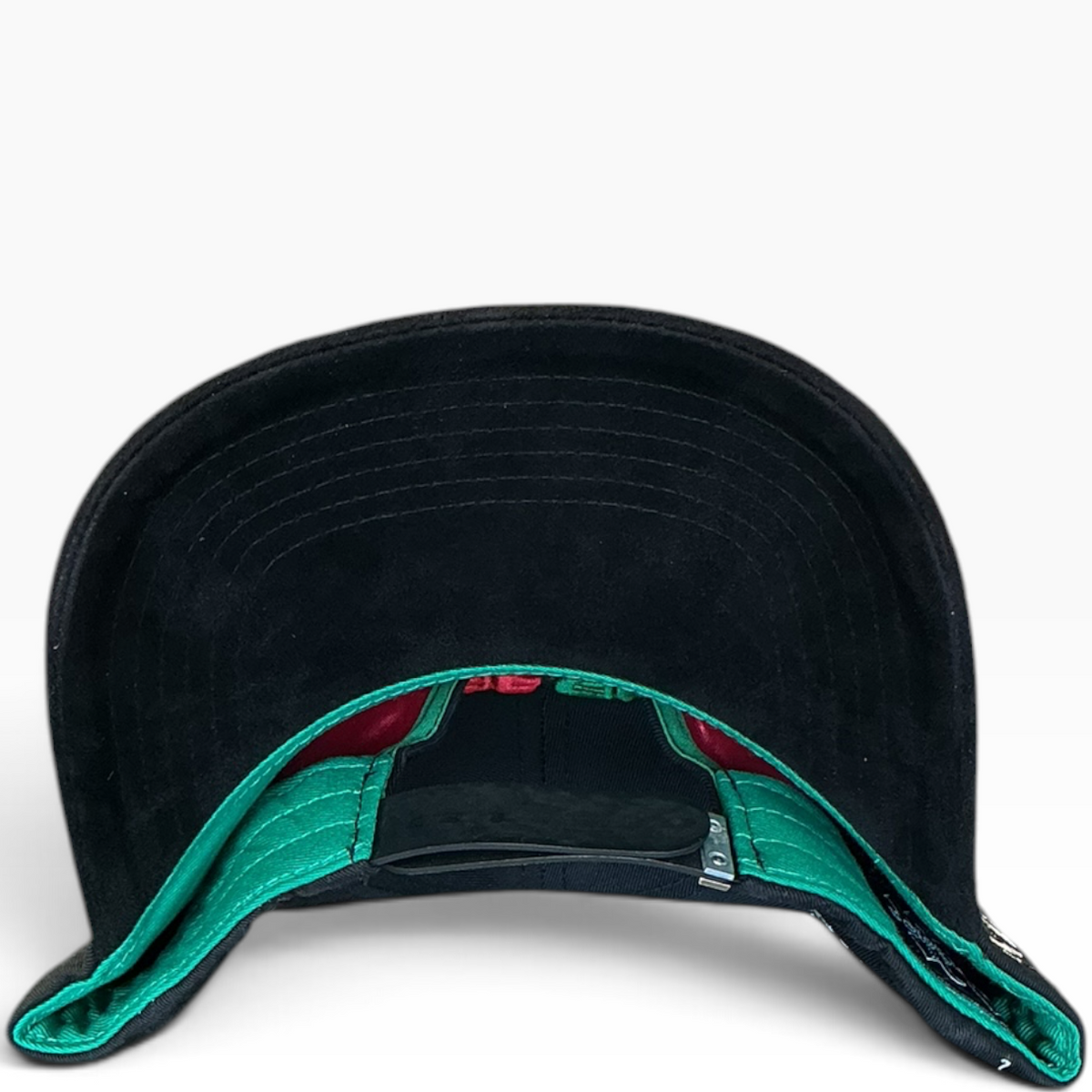 Mexico black eagle rhinestone snapback hat with gothic M - front view