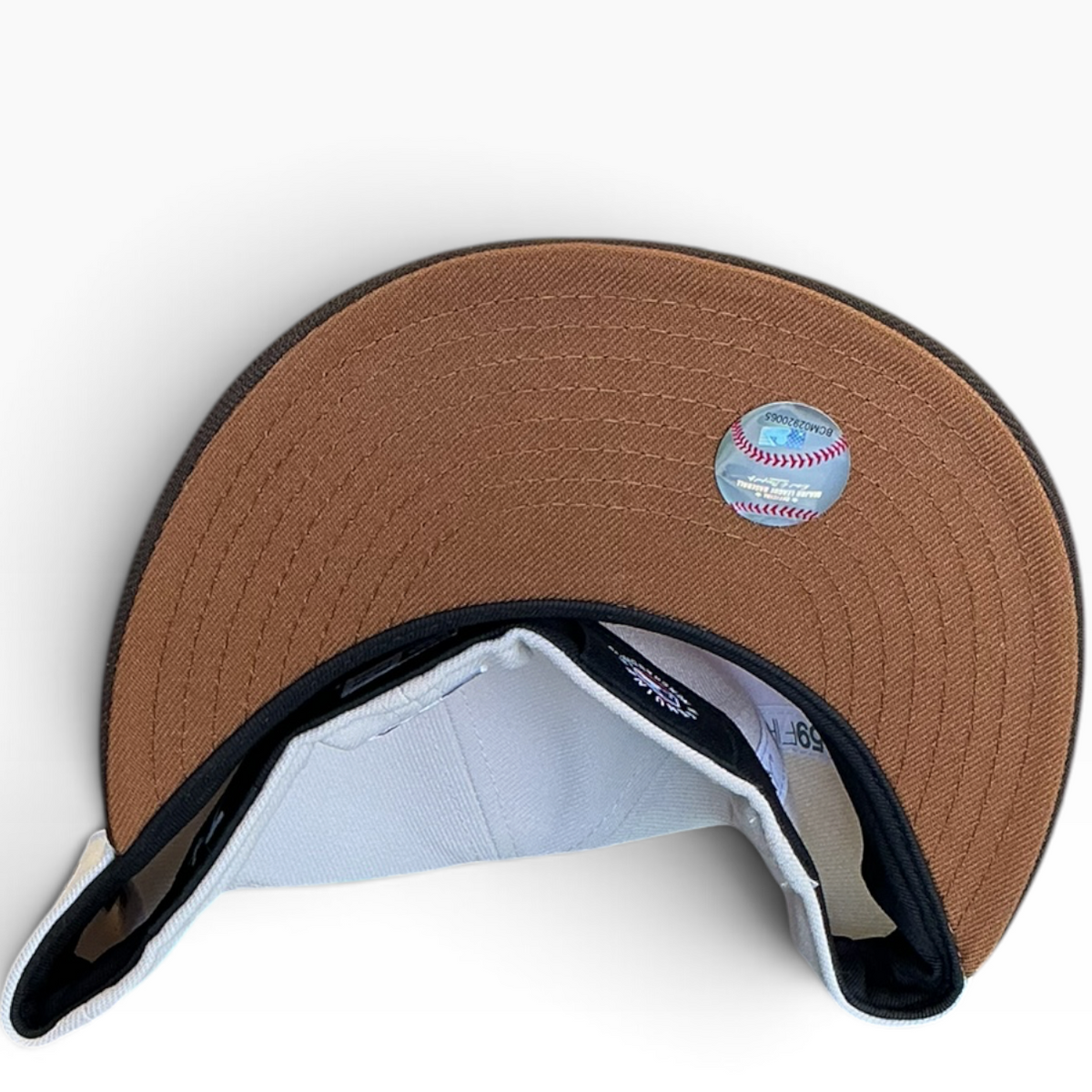 Los Angeles Dodgers Cream/Brown New Era 59FIFTY fitted hat - front view