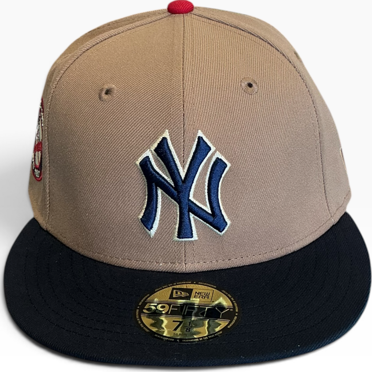 New York Yankees Tan/Navy New Era 59FIFTY fitted hat - side view