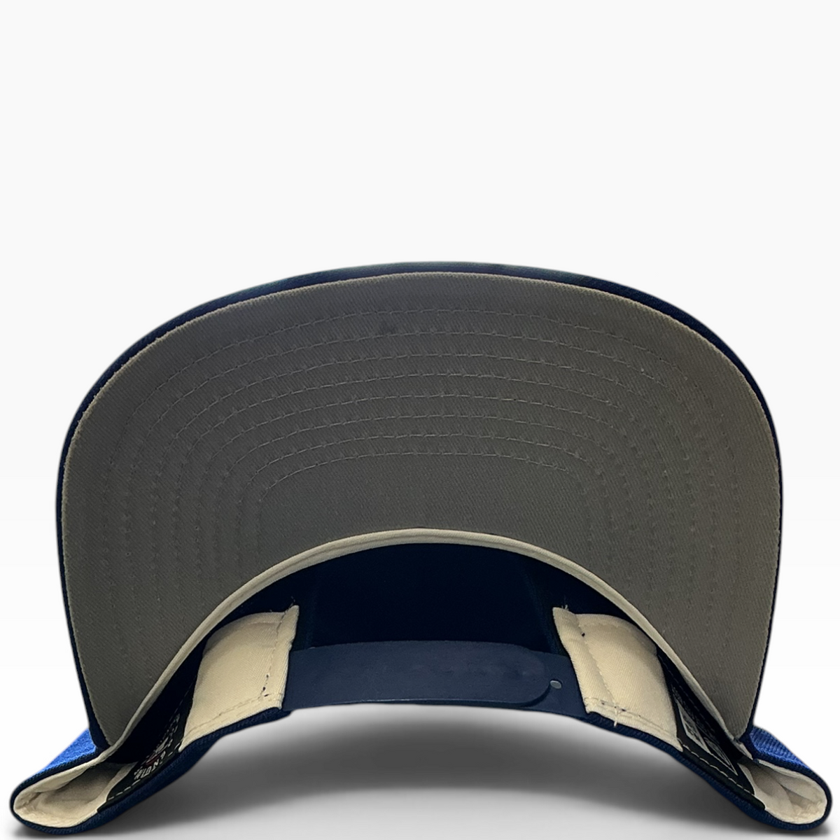 Dodgers navy A-Frame snapback with pink rose embroidery - alternate view