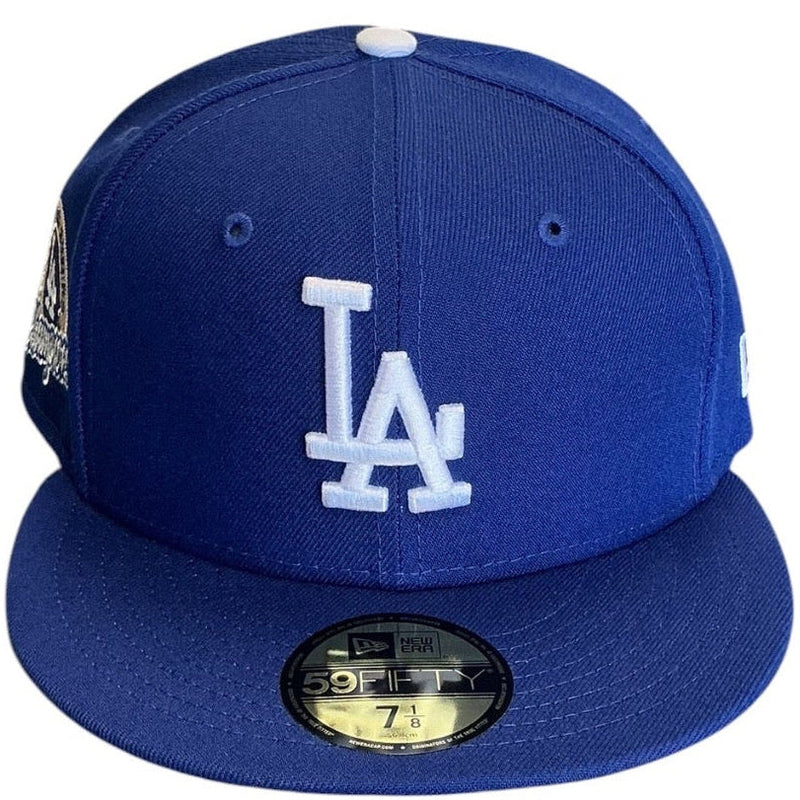 Los Angeles Dodgers royal blue New Era 59FIFTY fitted hat - back view