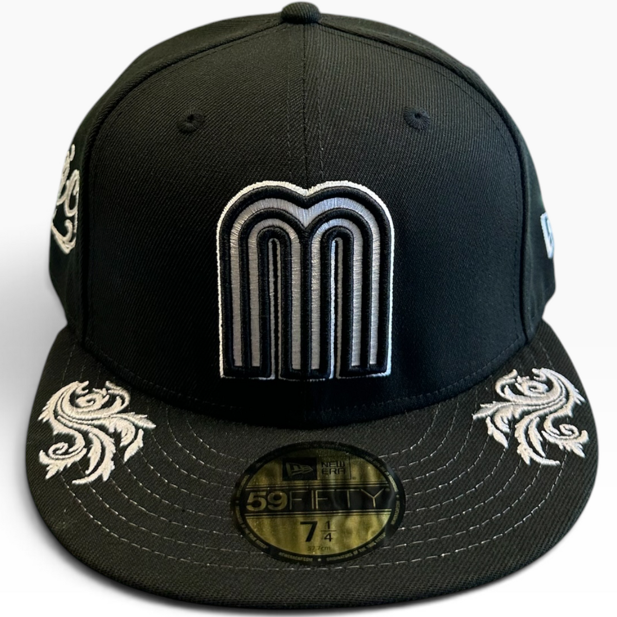 Mexico Black/White New Era 59FIFTY fitted hat - back view