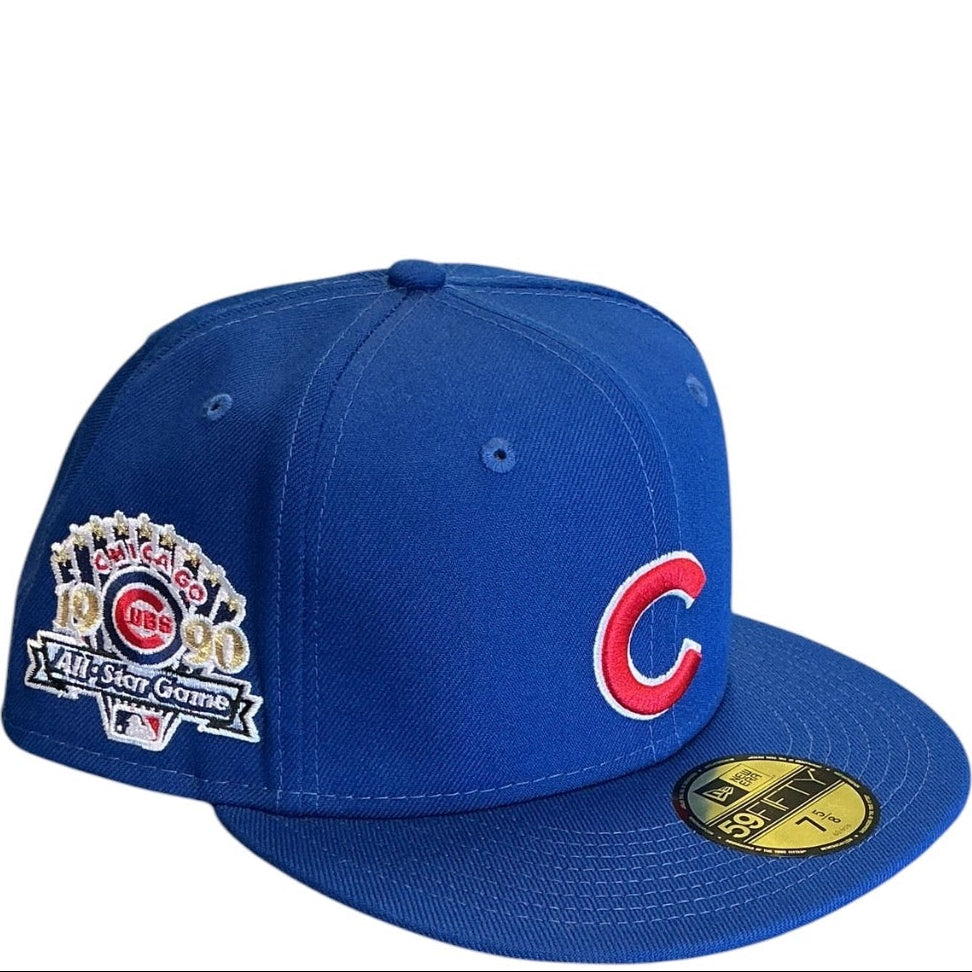 Chicago Cubs royal blue 1990 All-Star Game New Era 59FIFTY fitted hat - side view