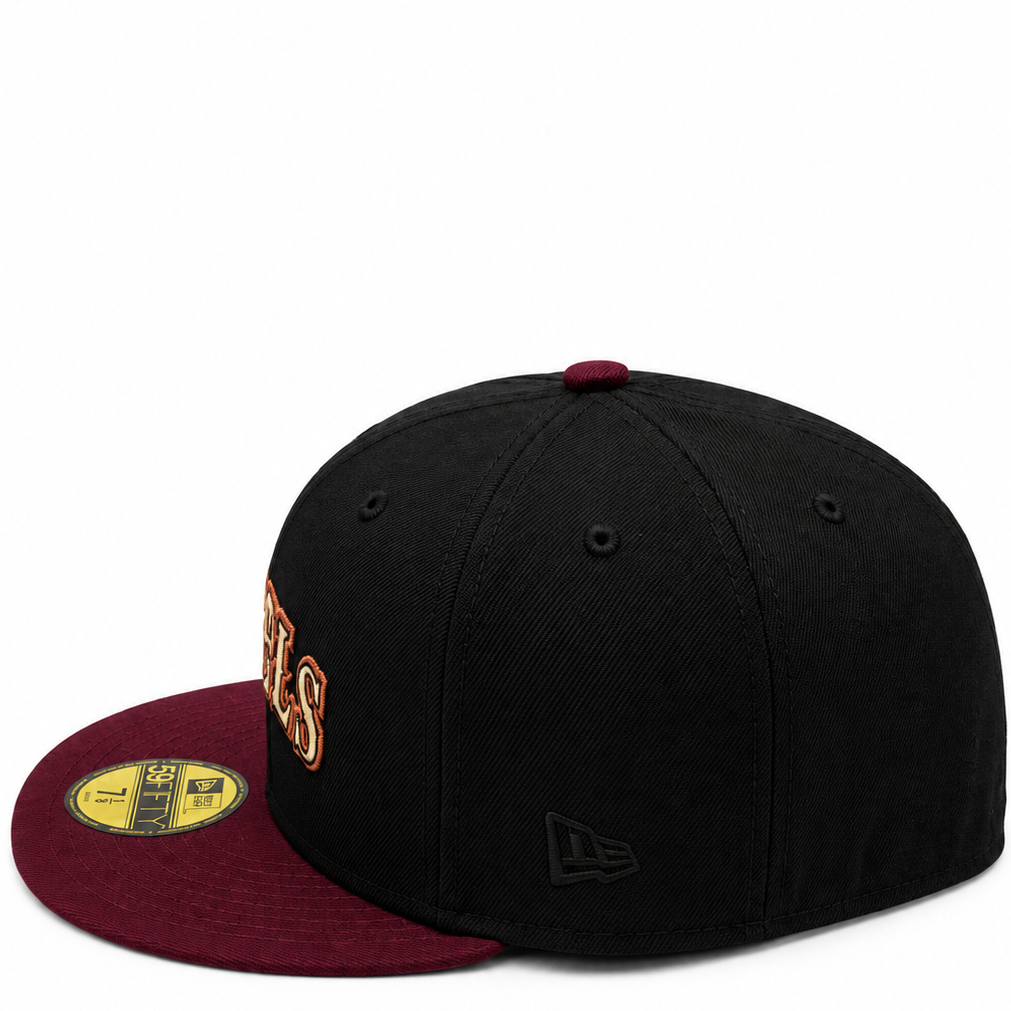 New Era Los Angeles Angels 50th Anniversary Black & Maroon 59FIFTY Fitted Hat