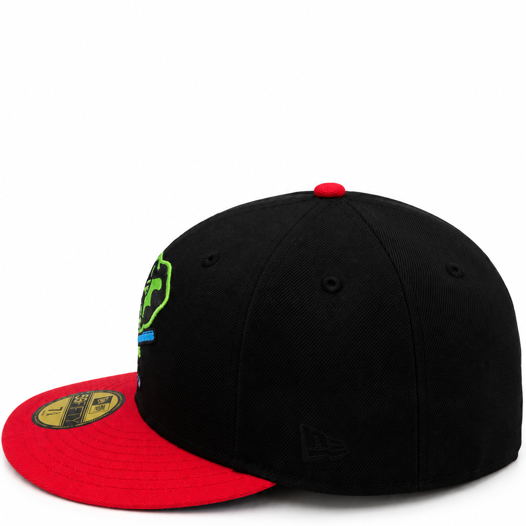 New Era Oakland Athletics Elephant Logo 50th Anniversary Black & Red 59FIFTY Fitted Hat