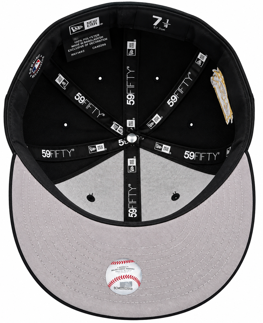 New Era Los Angeles Dodgers Black & Gold Rose 2025 World Series Champions 59FIFTY Fitted Hat