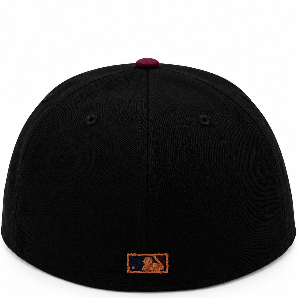 New Era Los Angeles Angels 50th Anniversary Black & Maroon 59FIFTY Fitted Hat