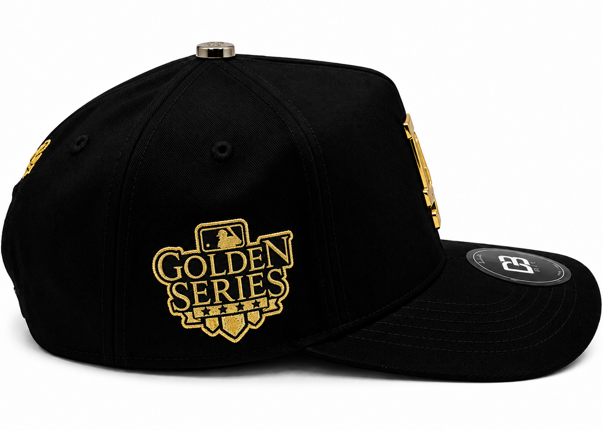 DB Hats Los Angeles Dodgers Golden Series Black & Gold Snapback Hat