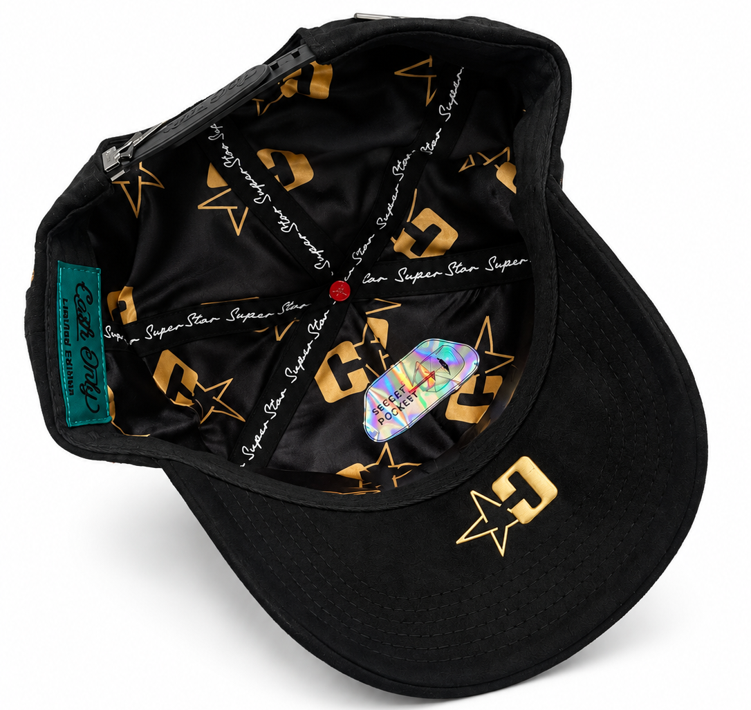 GV Super Star Black Rhinestone Limited Edition Adjustable Hat