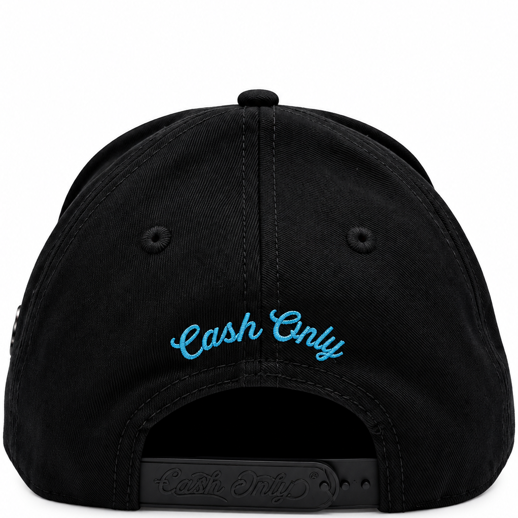 Cash Only Black Money Man Diamond & Sports Car Adjustable Hat