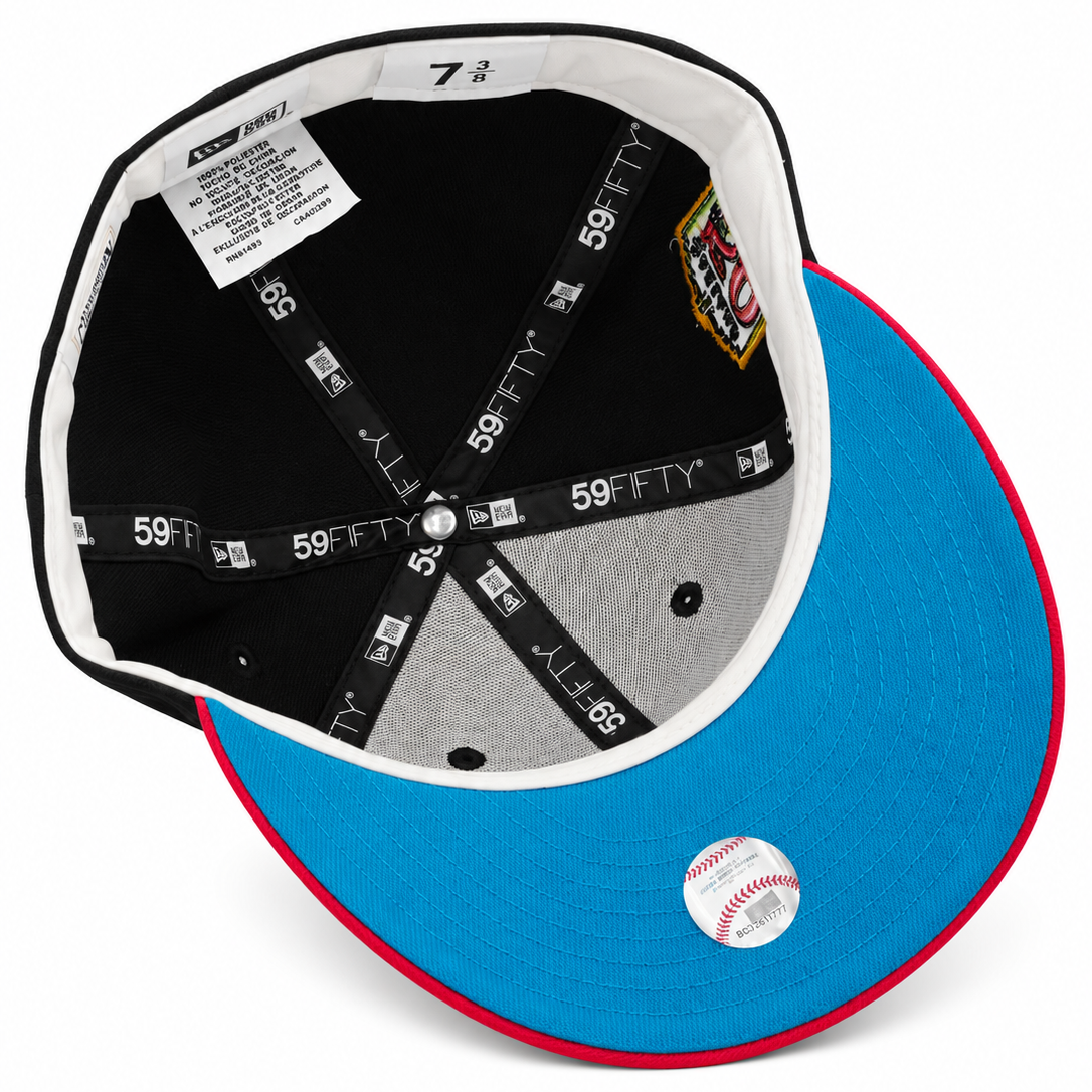 New Era Oakland Athletics Elephant Logo 50th Anniversary Black & Red 59FIFTY Fitted Hat