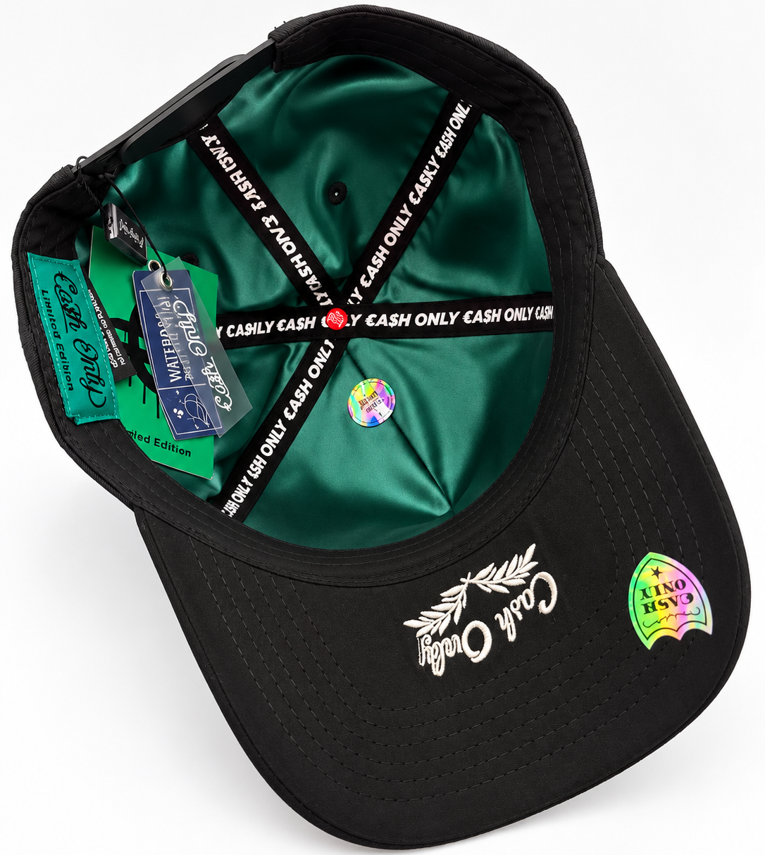 Cash Only Black Diamond Money Man Embroidered Adjustable Hat