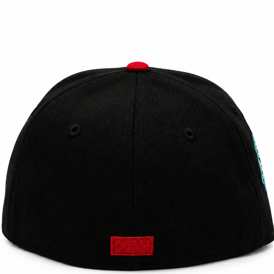 New Era Cleveland Indians Jacobs Field Black & Teal 59FIFTY Fitted Hat