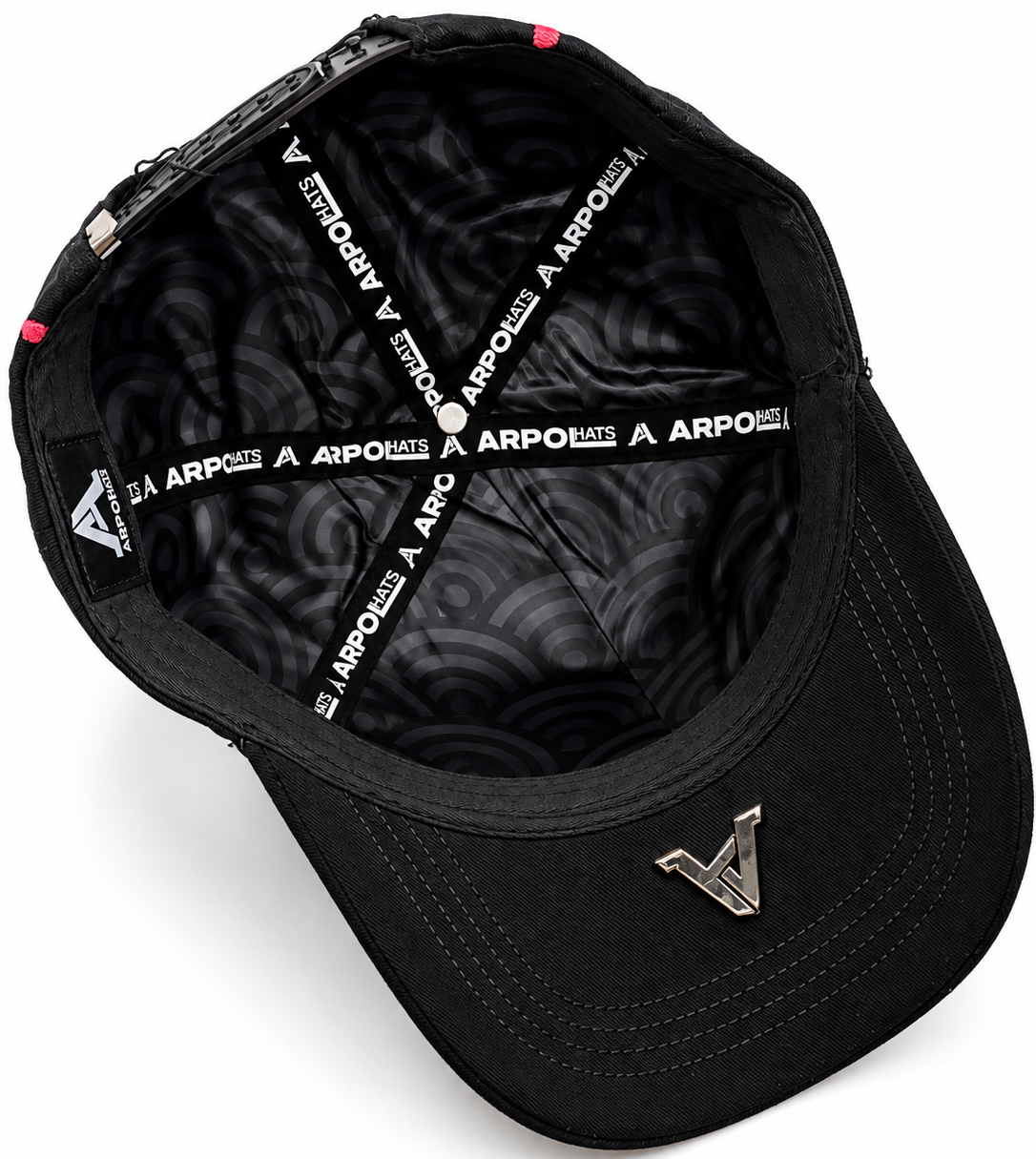 Black Buddha Cherry Blossom Embroidered Snapback Hat