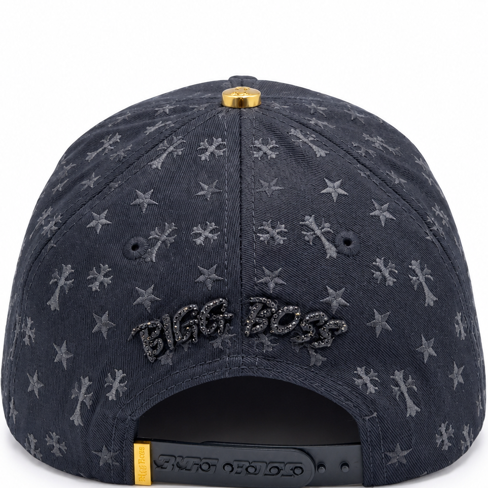 Black & Gold “Nothing Is Easy in Life” Stars & Crosses Snapback Hat